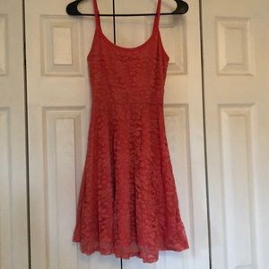 Pink Lace Skater Dress